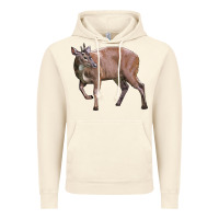 Vintage Artic Red Brocket Buck Deer Vintage Hoodie - LillyAllenDesigns