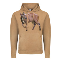 Vintage Camel Red Brocket Buck Deer Vintage Hoodie - LillyAllenDesigns