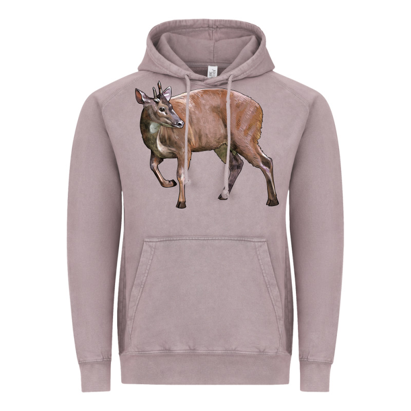 Red Brocket Buck Deer Vintage Hoodie by LillyAllenDesigns | Teevron