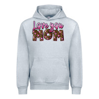 Heather Grey Love you mom Mother's Day Urban Hoodie - FaDigitalArtStudio