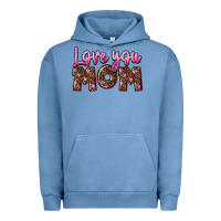 Pigment Pebble Blue Love you mom Mother's Day Urban Hoodie - FaDigitalArtStudio