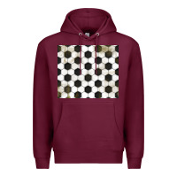 Burgundy distressed soccer pattern Premium Hoodie - TumblerDesignByShophia