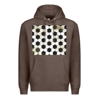 Coffee distressed soccer pattern Premium Hoodie - TumblerDesignByShophia