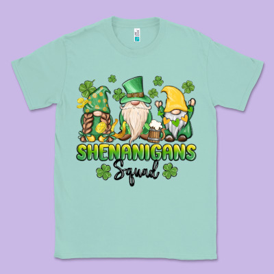 Shenanigans Squad Gnomes St. Patricks Day Classic Tee Designed By Maliassmallbusiness