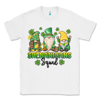 White shenanigans squad gnomes st. patricks day Classic Tee - MaliasSmallBusiness
