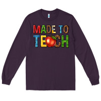Plum made to teach Long Sleeve Tee - NancyCooperArtShop