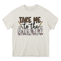 Cream take me to the ballpark Heavy Core Tee - CowhideDigitalArt