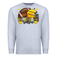 Heather Grey Touchdown season American Football yellow team Premium Sweatshirt - HowdyJamesFarm