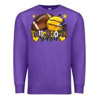 Purple Touchdown season American Football yellow team Premium Sweatshirt - HowdyJamesFarm