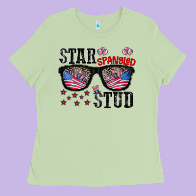 Star Spangled Stup Ladies Tee Designed By Cowhidedigitalart