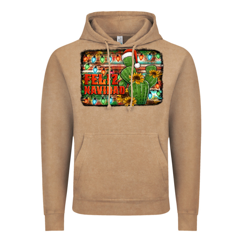 Feliz Navidad Merry Christmas Cactus Vintage Hoodie by Jasminsmagicworld | Teevron