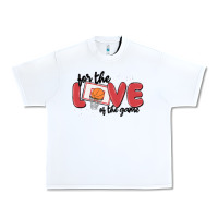 White for the love of the game Urban Heavy Tee - MaliasSmallBusiness