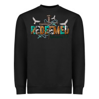 Black redeemed ephesians 1 7 Heavyweight Sweatshirt - NancyCooperArtShop