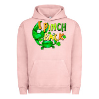 Pigment Salmon I pinch back with crab st. patricks day Urban Hoodie - FaDigitalArtStudio