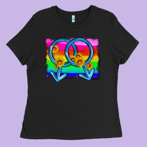 Lgbtq Gender Gay Symbol Ladies Tee Designed By Hra Design Shop