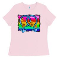 Bubblegum Pink lgbtq gender gay symbol Ladies Tee - HRA Design Shop
