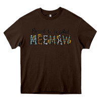 Chocolate Brown blessed meemaw Heavy Core Tee - CowhideDigitalArt