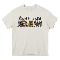 Cream blessed meemaw Heavy Core Tee - CowhideDigitalArt