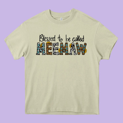 Blessed Meemaw Heavy Core Tee Designed By Cowhidedigitalart