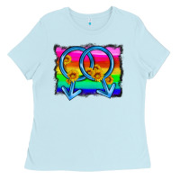 Baby Blue lgbtq gender gay symbol Ladies Tee - HRA Design Shop