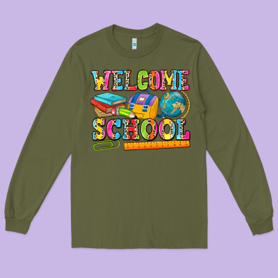 Welcome School Long Sleeve Tee Designed By Nancycooperartshop