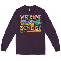 Plum welcome school Long Sleeve Tee - NancyCooperArtShop