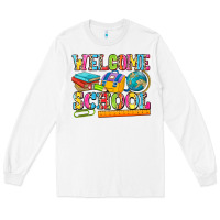 White welcome school Long Sleeve Tee - NancyCooperArtShop