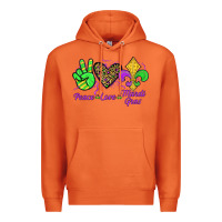 Carrot peace love mardi gras Premium Hoodie - JahusDesignShop