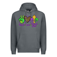 Rock peace love mardi gras Premium Hoodie - JahusDesignShop