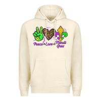 Sandshell peace love mardi gras Premium Hoodie - JahusDesignShop