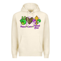 Tofu peace love mardi gras Premium Hoodie - JahusDesignShop