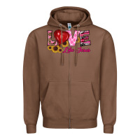 Chestnut valentine's day love like jesus Zipper Hoodie - RanaPortraitStore