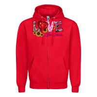 Red valentine's day love like jesus Zipper Hoodie - RanaPortraitStore