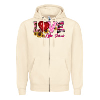 Sandshell valentine's day love like jesus Zipper Hoodie - RanaPortraitStore