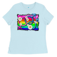 Baby Blue lgbtq gender bisexuality symbol Ladies Tee - HRA Design Shop