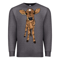 Charcoal Heather Baby cow Premium Sweatshirt - HowdyJamesFarm