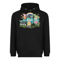 Black Easter gnomies with truck Easter Day Heavyweight Hoodie - HowdyJamesFarm