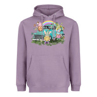 Lavender Easter gnomies with truck Easter Day Heavyweight Hoodie - HowdyJamesFarm