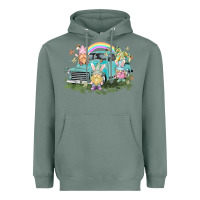 Sage Easter gnomies with truck Easter Day Heavyweight Hoodie - HowdyJamesFarm