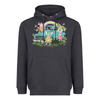 Smoke Easter gnomies with truck Easter Day Heavyweight Hoodie - HowdyJamesFarm