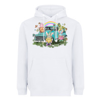 White Easter gnomies with truck Easter Day Heavyweight Hoodie - HowdyJamesFarm