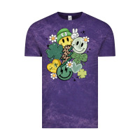 Cloud Purple st patricks day green smile Vintage Tee - MaliasSmallBusiness