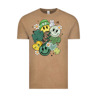 Vintage Coffee st patricks day green smile Vintage Tee - MaliasSmallBusiness
