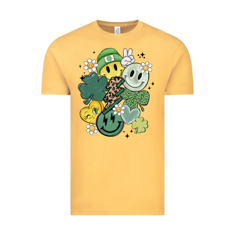 St Patricks Day Green Smile Vintage Tee by MaliasSmallBusiness | Teevron