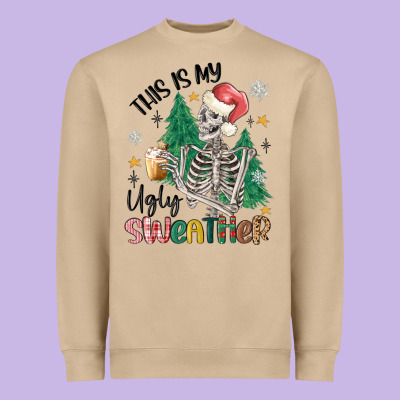 This Is My Ugly Heavyweight Sweatshirt Designed By Maliassmallbusiness