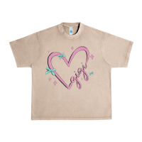 French Oak gigi with heart and ribbons Urban Heavy Tee - MaliasSmallBusiness