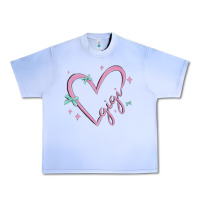 Grape Ice gigi with heart and ribbons Urban Heavy Tee - MaliasSmallBusiness