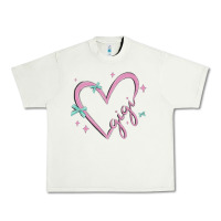 Pistachio gigi with heart and ribbons Urban Heavy Tee - MaliasSmallBusiness