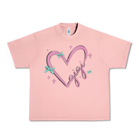 Salmon gigi with heart and ribbons Urban Heavy Tee - MaliasSmallBusiness