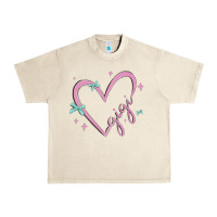 Sandshell gigi with heart and ribbons Urban Heavy Tee - MaliasSmallBusiness